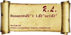 Rosenthál László névjegykártya